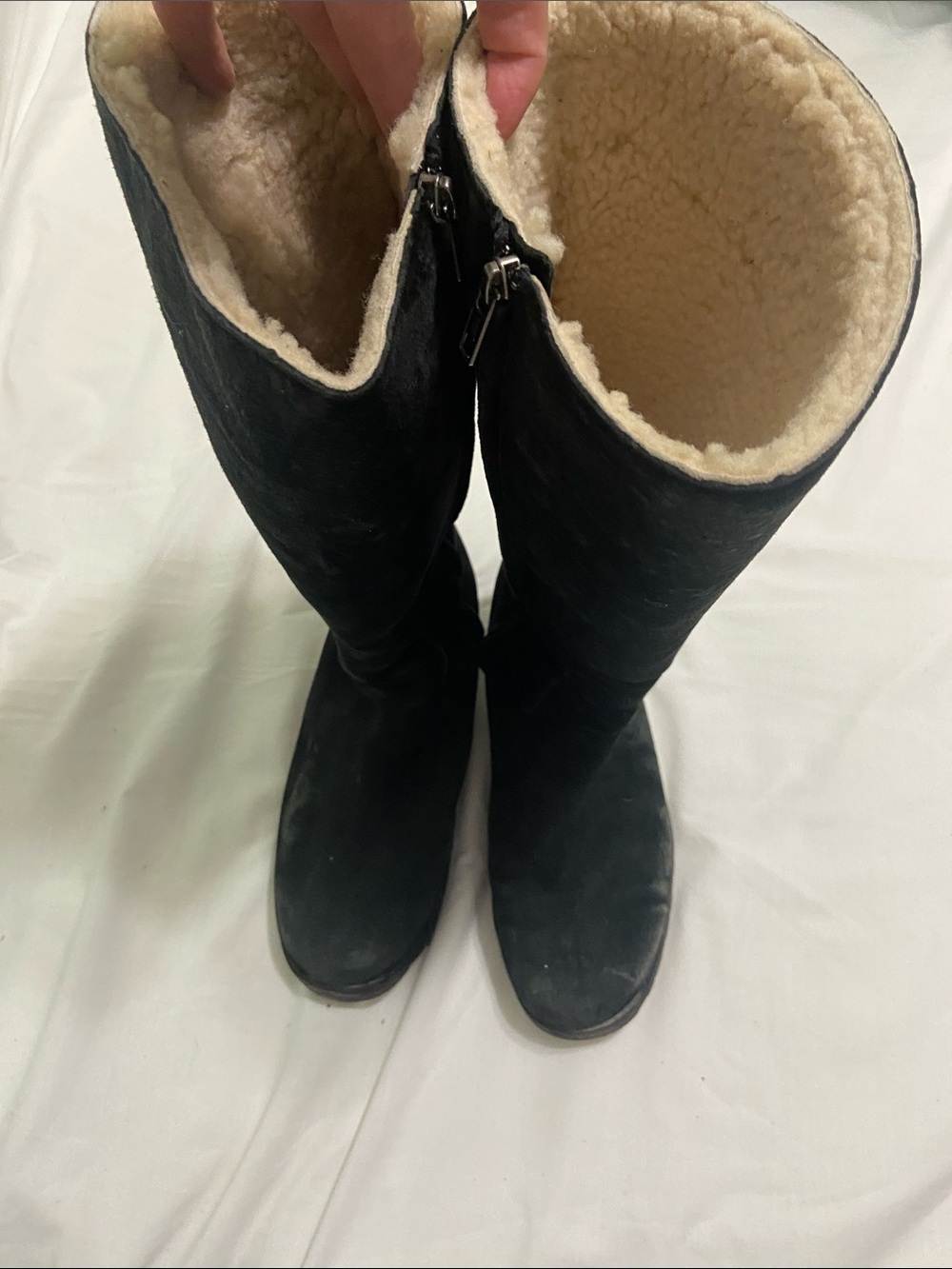 UGG Black Shearling-Lined Tall Winter Boots